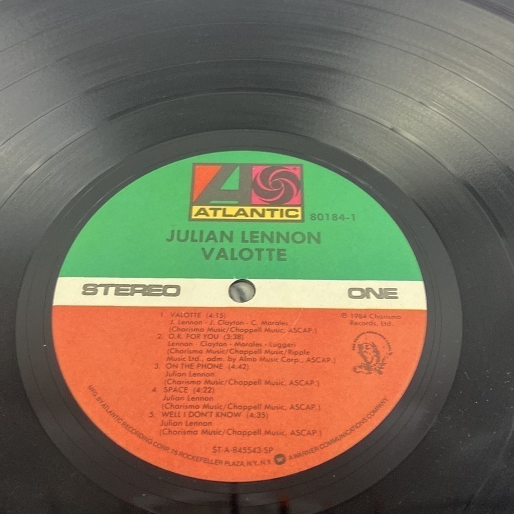 Julian Lennon Valotte 1984 Vinyl Record LP - Picture 8 of 9